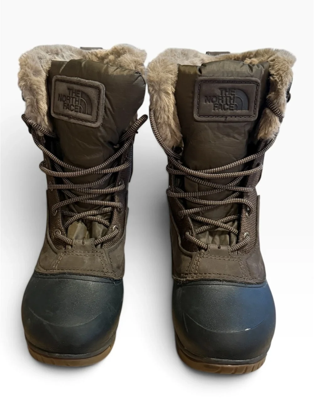 The North Face Shellista IV Mid Waterproof Winter Boots Brown Faux Fur Women's 6